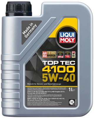 LIQUI MOLY motorolie "top tec 4100". top tec 5w-40 1 ltr.