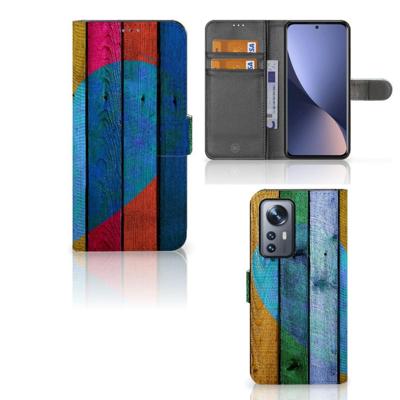 Xiaomi 12 Pro | Book Style Case | Wood Heart - Cadeau voor je Vriend | Portemonnee hoesje