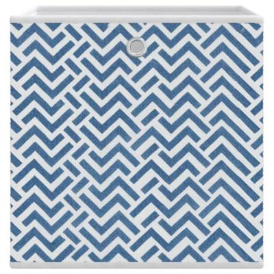 VidaXL Opbergboxen 10 st inklapbaar 32x32x32 cm ongeweven stof blauw