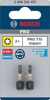 Bosch Accessoires Impact Control T15 25mm | 2 stuks - 2608522473 Bosch Accessoires Impact Control T15 25mm | 2 stuks - 2608522473