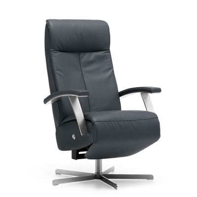 Relaxstoel S-100 Antraciet Leer Relaxstoel S-100 Antraciet Leer