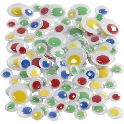 Creativ Company Wiebelogen, zelfklevend, d 8+10+14 mm, 300 div/ 1 doos