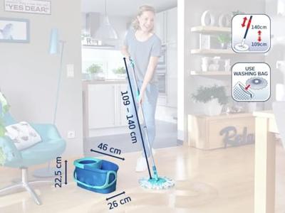 Leifheit 52101 Clean Twist Disc Mop Ergo Set Blauw - thumbnail