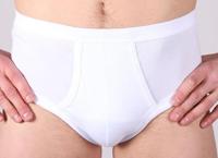 2-pak heren slips met gulp - M500 grijsmellee - Heren onderbroek met sluiting - Klassiek ondergoed heren - thumbnail