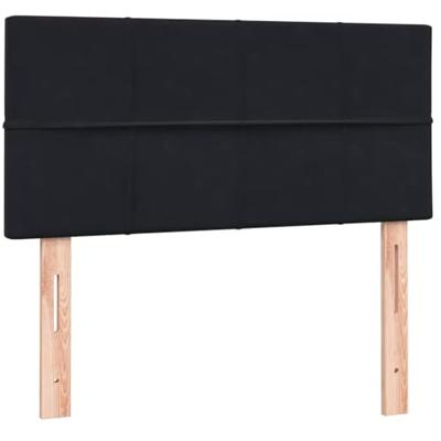 Boxspring met matras fluweel zwart 90x210 cm