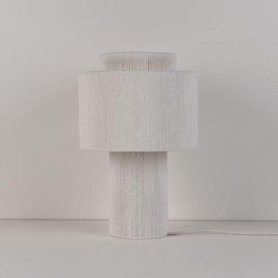 Tafellamp Nevada bianco - E27-fitting - IP20 voor binnen - Wit - Gevlochten katoenen koordjes - Drielaags