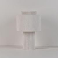 Tafellamp Nevada bianco - E27-fitting - IP20 voor binnen - Wit - Gevlochten katoenen koordjes - Drielaags - thumbnail