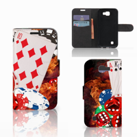 LG K4 Wallet Case met Pasjes Casino - thumbnail
