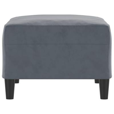 Voetenbank 70x55x41 cm fluweel donkergrijs