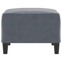 Voetenbank 70x55x41 cm fluweel donkergrijs - thumbnail