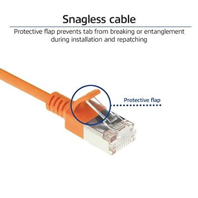 ACT Oranje 2 meter LSZH U/FTP CAT6A datacenter slimline patchkabel snagless met RJ45 connectoren ACT Oranje 2 meter LSZH U/FTP CAT6A datacenter slimline patchkabel snagless met RJ45 connectoren