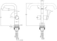 Ben Navan industriële wastafelkraan geborsteld messing - thumbnail