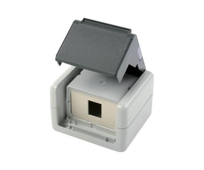 Telegärtner 100021369 Netwerkdoos Opbouw (op muur) Zonder connectoren 1 poort Grijs