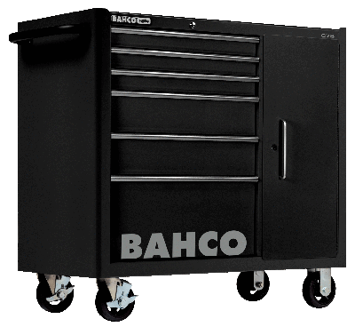 Bahco Gereedschapswagen 'classic' C75 40" met 6 lades en opbergkast zwart | 986 mm x 501 mm x 1100 mm - 1475KXL6CBLACK