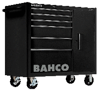 Bahco Gereedschapswagen 'classic' C75 40" met 6 lades en opbergkast zwart | 986 mm x 501 mm x 1100 mm - 1475KXL6CBLACK - thumbnail