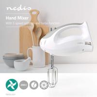 Nedis Handmixer | 200 W | Grijs / Wit | 1 stuks - KAHM100CWT KAHM100CWT - thumbnail
