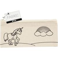 Creativ Company Etui, unicorn, afm 21x9 cm, 245 gr, licht naturel, 1 stuk - thumbnail