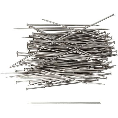 Creativ Company Kopspelden, l: 34 mm, dikte 0,6 mm, ca. 600 stuk, zilver, 50 gr/ 1 doos