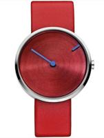 Horlogeband Jacob Jensen 255 / JJ255 Onderliggend Leder Rood - thumbnail