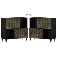 Bijzetkast 80x33x75 cm massief mangohout - thumbnail