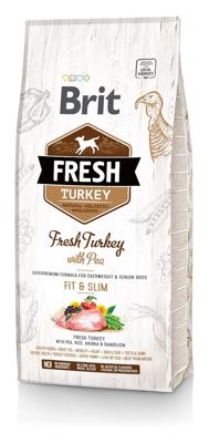 Brit Fit & Slim verse kalkoen met erwten hondenvoer 2 x 12 kg