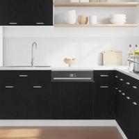 Vaatwasserpaneel 60x1,5x67 cm bewerkt hout zwart eiken - thumbnail