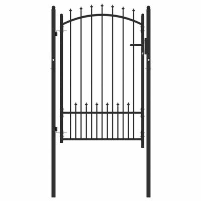 Hekpoort met slot Zwart 100 x 150 cm Poedergecoat staal