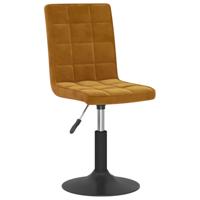 Eetkamerstoelen draaibaar 6 st fluweel bruin - thumbnail