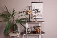 Clayre & Eef Barkruk Ø 34x78 cm Bruin Ijzer Textiel Rond Kruk - thumbnail