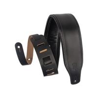 Levys Leathers M26PD-BLK gevoerde lederen gitaarband - zwart - thumbnail
