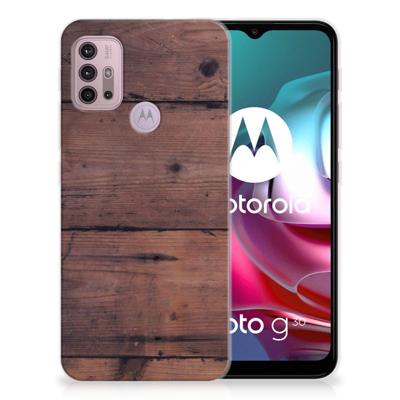 Motorola Moto G30 | G10 | Bumper Hoesje | Old Wood Motorola Moto G30 | G10 | Bumper Hoesje | Old Wood