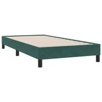 Boxspring met matras fluweel donkergroen 90x210 cm - thumbnail