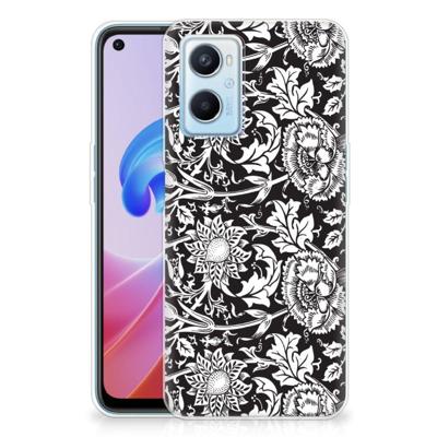 OPPO A96 | OPPO A76 | TPU Case | Black Flowers