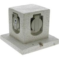 Heitronic 36315 Buitenstopcontact Granietgrijs (mat) Steenlook - thumbnail