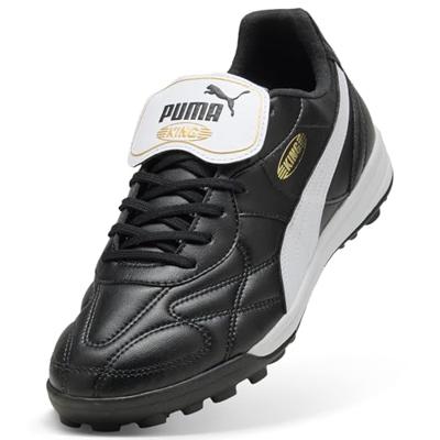 PUMA King Top Turf Voetbalschoenen (TF) Zwart Wit Goud PUMA King Top Turf Voetbalschoenen (TF) Zwart Wit Goud