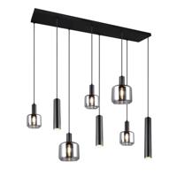 Trio Leuchten Hanglamp Mataro 8 lichts L 118 cm zwart - thumbnail