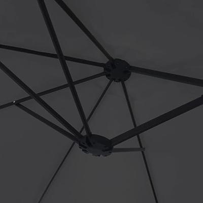 VidaXL Parasol dubbel dak met led 449x265 cm zwart