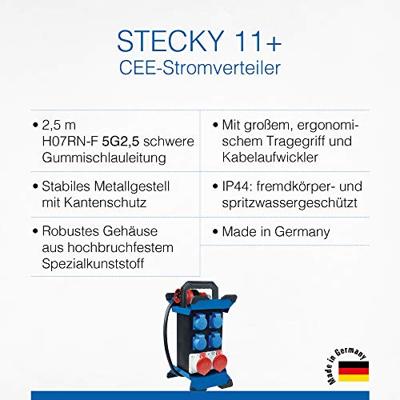 AS Schwabe Stecky 11+ 60961 CEE-stroomverdeler 400 V 16 A - thumbnail