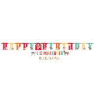 Amscan Letterslinger happy birthday boerderij 300 cm | 12 stuks - thumbnail