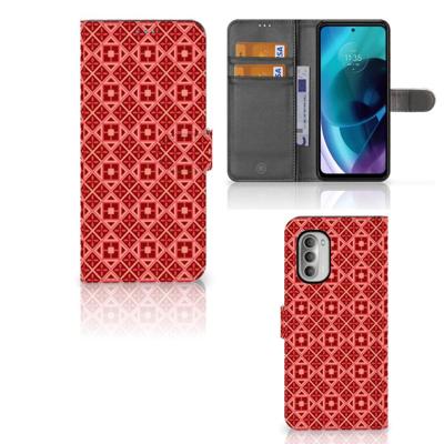 Motorola Moto G51 5G | Telefoon Hoesje | Batik Rood Motorola Moto G51 5G | Telefoon Hoesje | Batik Rood