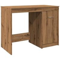 Bureau 100x50x76 cm bewerkt hout artisanaal eikenkleur - thumbnail