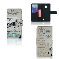 Nokia 2.2 Telefoonhoesje met foto Retro VW Bus - thumbnail