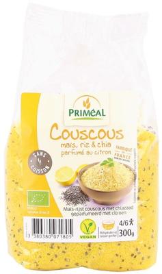 Primeal Couscous mais rijst en chia citroen bio 300 Gram Primeal Couscous mais rijst en chia citroen bio 300 Gram