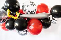 Confetti Ballonnen Zwart - 4 Stuks - thumbnail