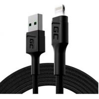 Green Cell KABGC12 Lightning-kabel 2 m Zwart - thumbnail