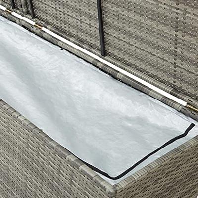 Tuinbox 200x50x60 cm poly rattan grijs