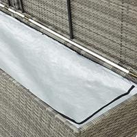Tuinbox 200x50x60 cm poly rattan grijs - thumbnail