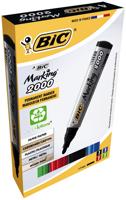 Bic permanent marker 2000, doos met 4 stuks in geassorteerde kleuren - thumbnail