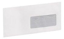 250 Zelfklevende enveloppen 110x220mm venster rechts 45x100mm Clairalfa