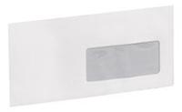 250 Zelfklevende enveloppen 110x220mm venster rechts 45x100mm Clairalfa - thumbnail